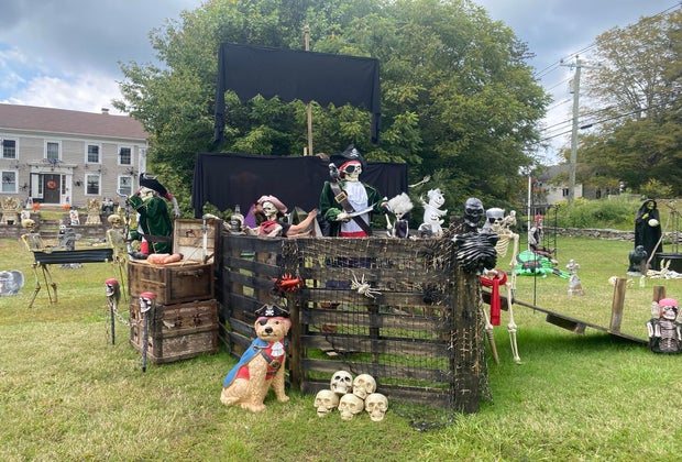 Picture of Halloween neighborhood display in CT
