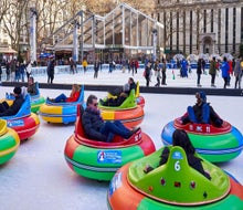 Bryant Park's Bumper Cars on Ice are a perennial crowd-pleaser. Photo by Angelito Jusay