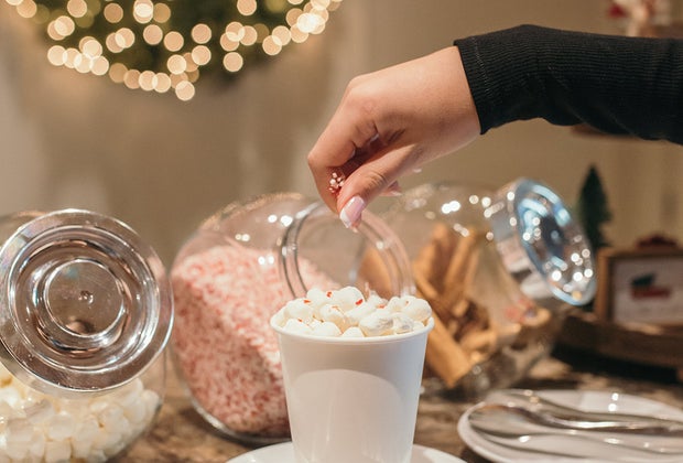Calamigos Guest Ranch Christmas fun includes a hot chocolate bar.