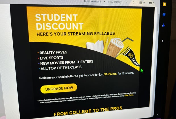 College Student Discounts: Peacock