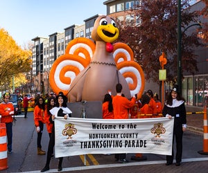Kick off the holiday week at the fun and festive Montgomery County Thanksgiving Parade. Photo courtesy of the Montgomery Parks MNCPPC