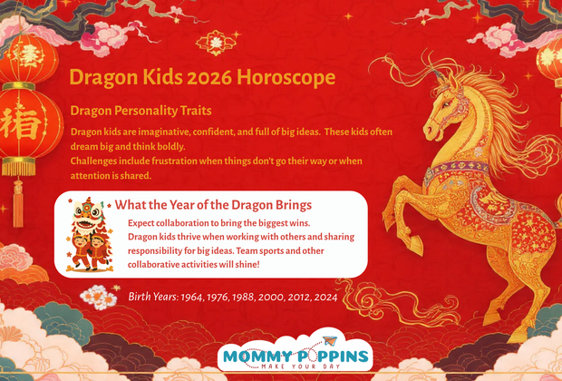 Lunar New Year Horoscopes for Kids in 2026 Year of the Horse: Dragon Horoscope