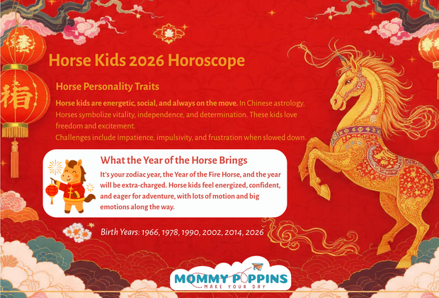 Lunar New Year Horoscopes for Kids in 2026 Year of the Horse: Horse Horoscope