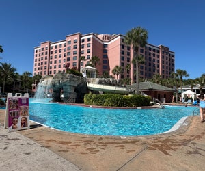 Caribe Royale Orlando has a fantastic main pool with a slide and waterfalls. 