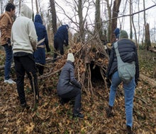 Sands Point Preserve kicks off a wilderness survival series Saturday where teens can learn survival basics alongside their parents. Photo courtesy of the venue