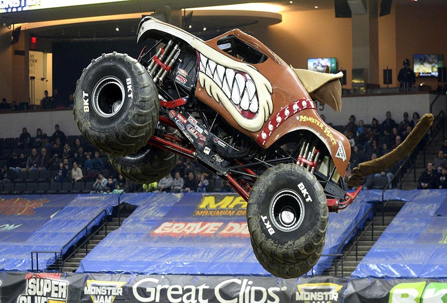 Monster Jam is a loud, live event full of awesome trucks, amazing stunts, and more! Photo courtesy of Feld Entertainment