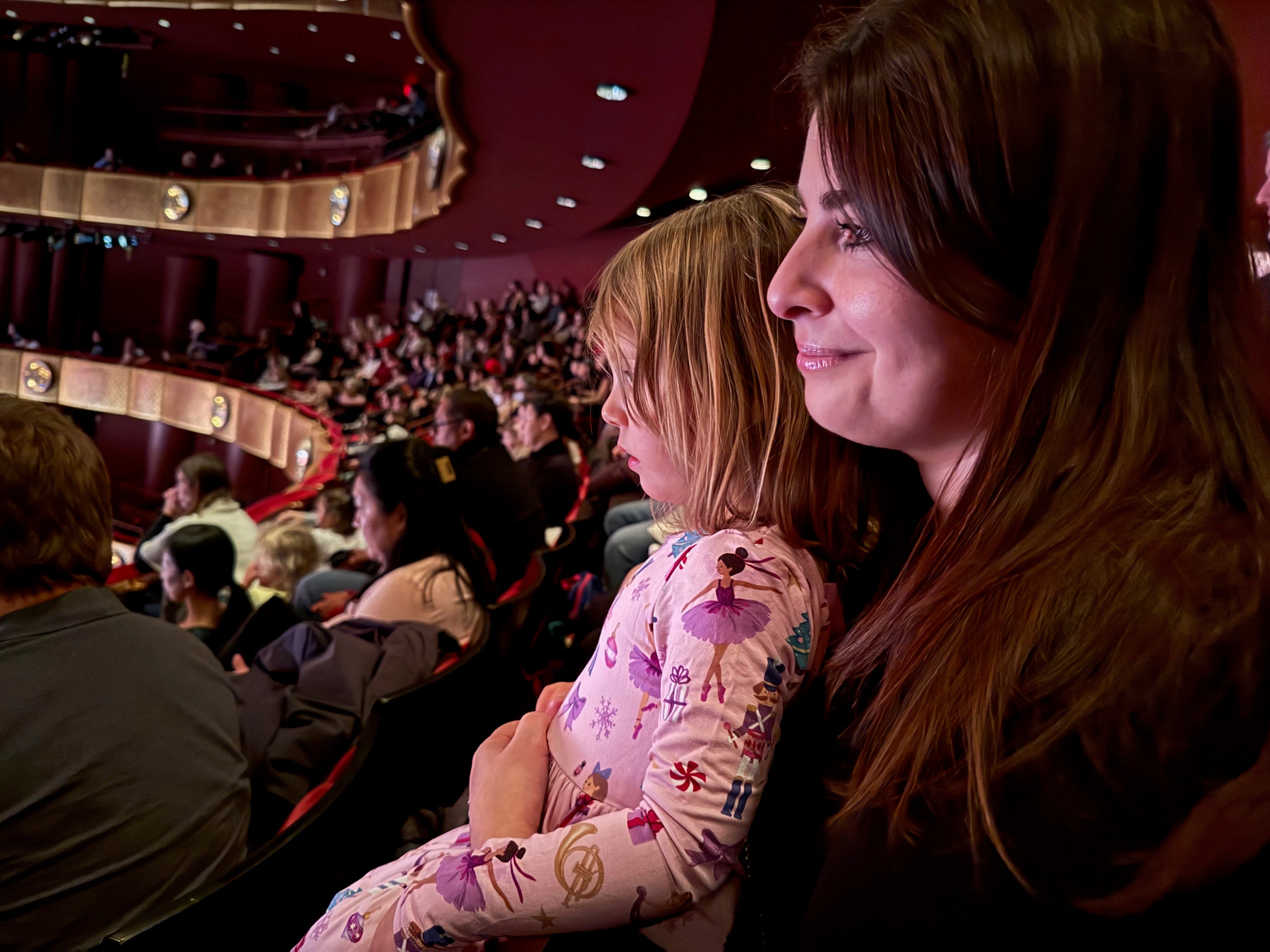 Even from the third ring, young audience members are entranced by the New York City Ballet's Family Saturdays program. 