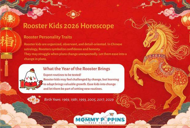Lunar New Year Horoscopes for Kids in 2026 Year of the Horse: Rooster Horoscope