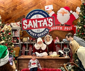 Santa Claus is once again setting up shop at his post office in The Battery Atlanta starting this weekend through December 24. Photo by Rebecca Leffler