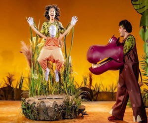 The jungle animals must work together to stop 'The Enormous Crocodile'  in this lively stage production of Roald Dahl's book. Photo by Danny Kaan