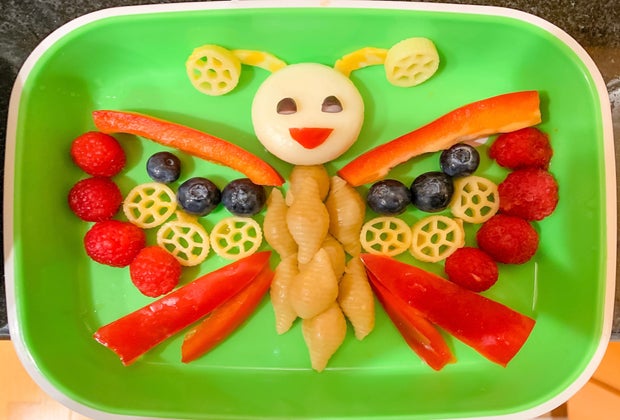 Healthy Snacks for Kids That Are Works of Art: Flutter Hold the Butter