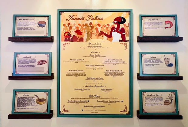 Tiana's Palace at Disneyland: Exciting menu options
