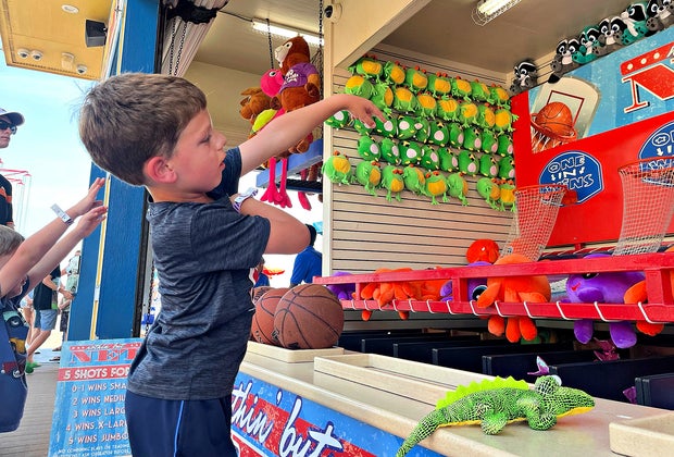 Carnival games at Pleasure Pier Galveston Texas