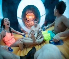 The Kalahari Resort in the Poconos offers big-time thrills in its huge indoor water park. 