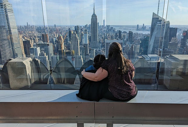 Instagrammable spots with kids in NYC: Top of the Rock