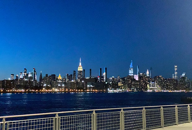 Instagrammable spots with kids in NYC: Domino Park