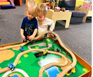There are toys quieter play after kids get their energy out on the play structures at Jam Time.