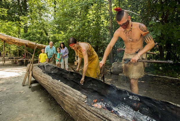 Things To Do in Williamsburg, VA with Kids: See the Powhatan way of life in a re-creation of Paspahegh Town