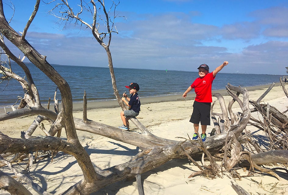This Jekyll Island beach is filled with driftwood, hence the name: Driftwood Beach. Photo by Charlotte B