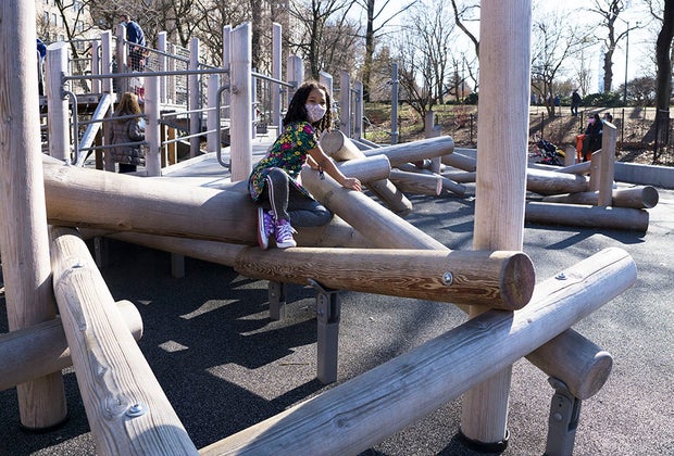 Margaret L. Kempner Playground girl on playground