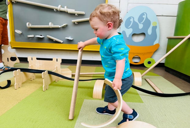 Kidspace museum in Pasadena: ramps & rollers