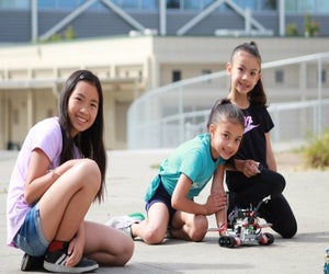 LEGO robotics building appeals to kids of all ages. Photo courtesy  of Brains & Motion Education