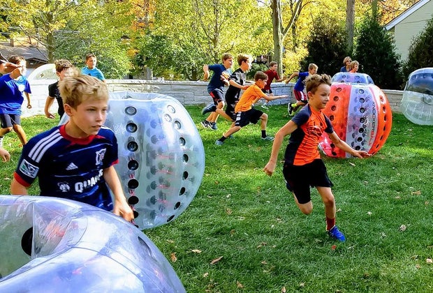 extreme sports in Chicago: bubble soccer