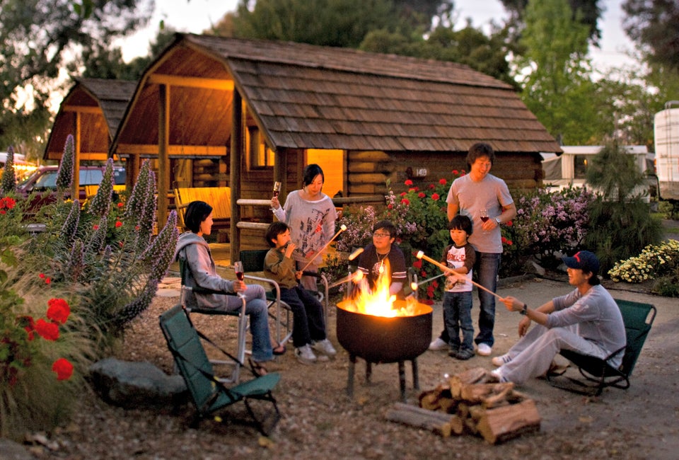 The Newburgh KOA campsite offers tons of family-friendly perks, including mini golf and two swimming pools. Photo by Jeff Dow courtesy of KOA.