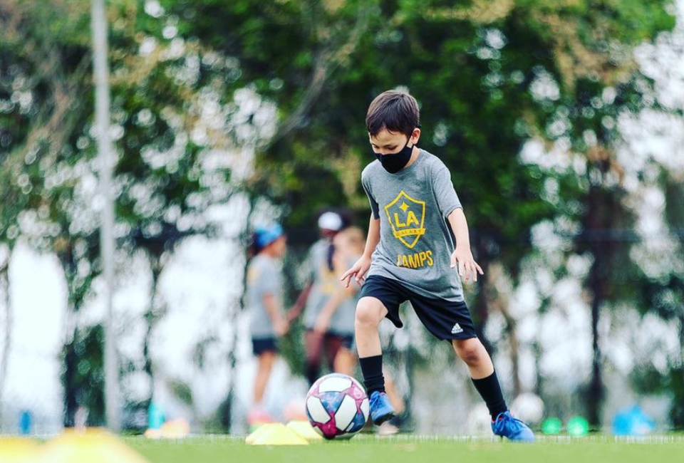 Future all-stars get their start in sports classes. Photo courtesy LA Galaxy