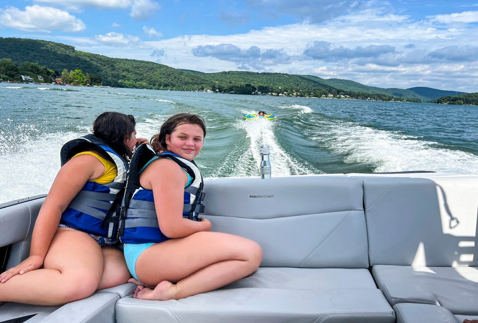 The perfect way to spend a sunny day is tubing at Lakeside Watersports.