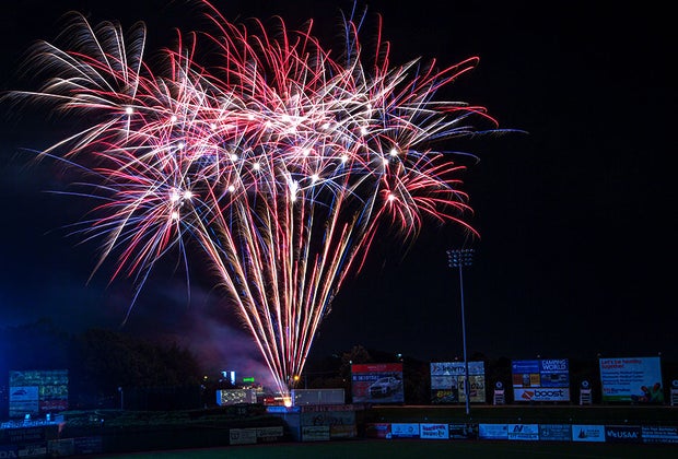 fireworks light up the sky in NJ The Jersey Shore BlueClaws 