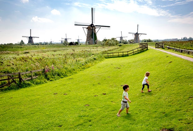 Amsterdam with Kids: windmills