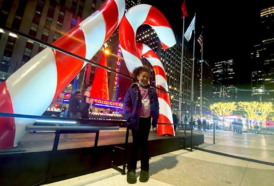 Photo-ops abound at Rockefeller Center during the holidays from larger-than-life candy canes, to stunning holiday windows, and the Rockefeller Center Christmas tree itself.