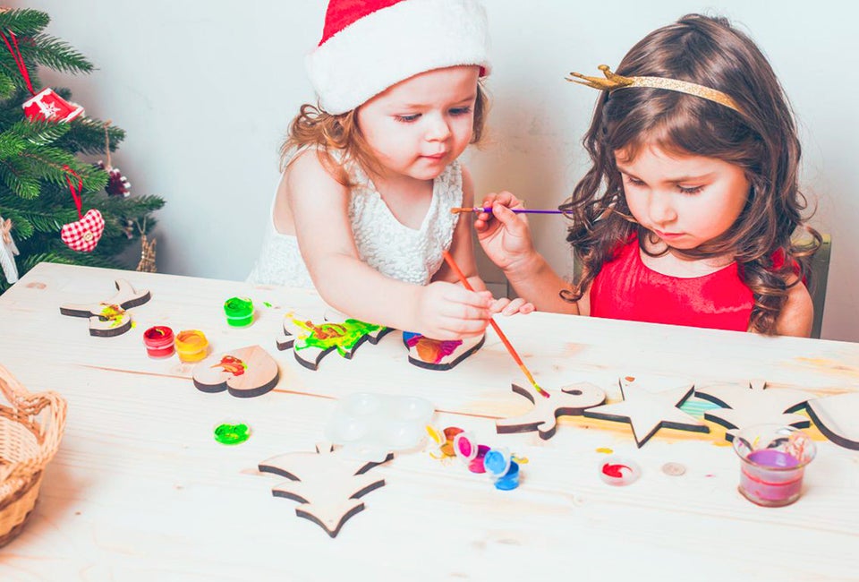 Festive crafts are an essential part of any holiday party for toddlers and preschoolers! Photo courtesy of Canva 