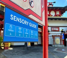 Sensory guides posted outside rides and attractions are one of the resources Legoland New York offers as a Certified Autism Center. Photo courtesy of Legoland