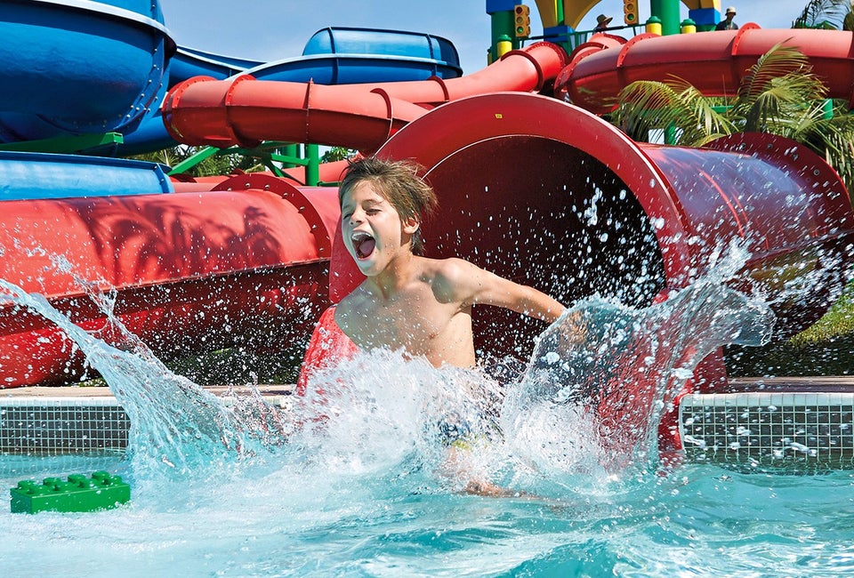 Slide on in, the water's fine. Photo courtesy of Legoland Water Park