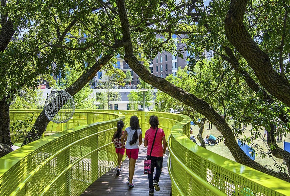 Levy Park in Houston has one of our favorite playgrounds. Photo courtesy of OJB Landscape Architecture