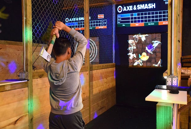 Extreme Sports and More Thrilling Activities for Kids on Long Island: Axe & Smash. 