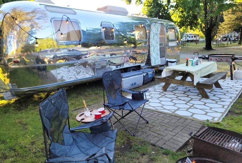 Best Campgrounds for Glamping and Cabin Camping on Long Island Rent a renovated airstream for a glamping experience at Nickerson Beach. Photo by Adam Panetta