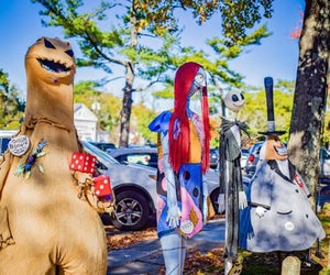 This October, scarecrows will once again line the walkways throughout Stony Brook Village in the Ward Melville Heritage Organization’s annual Scarecrow Competition. Photo courtesy WMHO