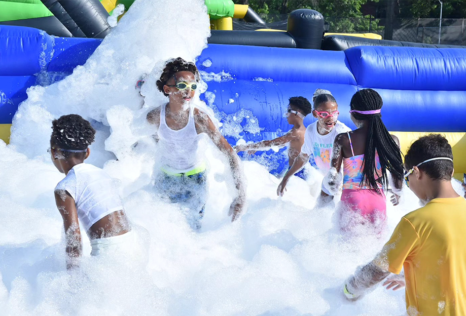 Best Things To Do on Long Island with Kids August 2025 The world's first all-inflatable water park slides onto Long Island, with 25 giant inflatable water slides. Photo courtesy of Slide City