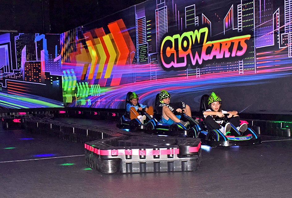 Throw a glow-karting or laser tag party for your winter baby at Xplore. Photo by Jaime Sumersille