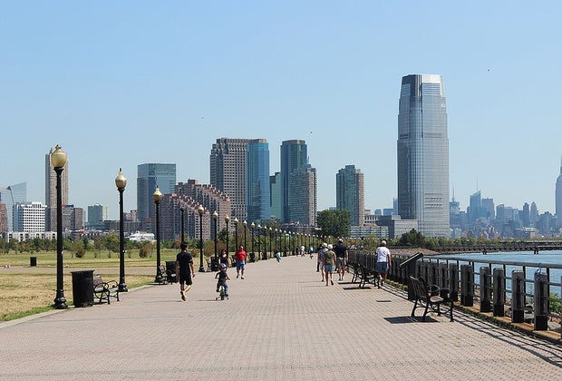 The promenade at Liberty State Park