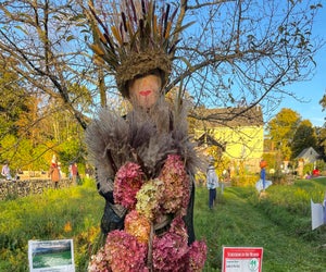 Connecticut has plenty not-so-scary Halloween activities, like Scarecrows in the Meadow in Litchfield. Photo from the 2023 event.