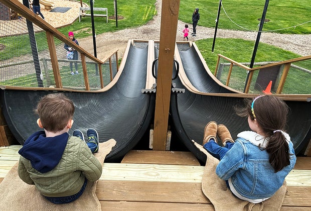 Visiting Harbes Family Farm with Kids: Goat lides