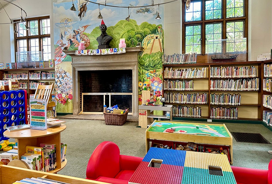 Long Island Libraries with Great Play Spaces and Children's Rooms Westbury Memorial Public Library has a separate children's library building with play spaces. Photo by the author