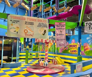 Bounce! in Syosset is a trampoline adventure destination that includes a toddler playground for younger kids. Photo by Jennifer Voit