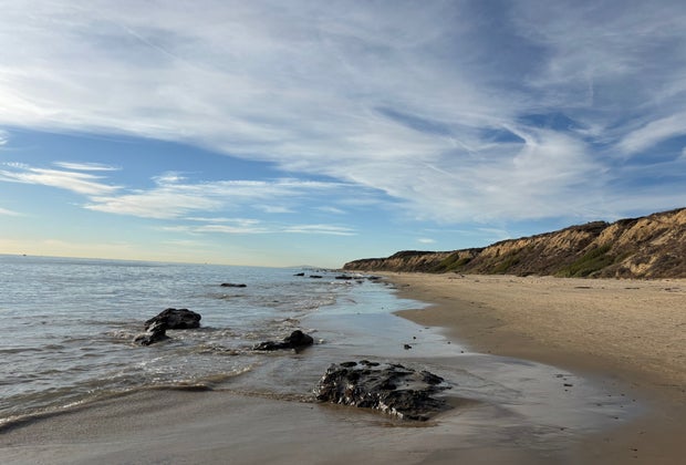 gorgeous beach at crystal cove looking north to pelican point
