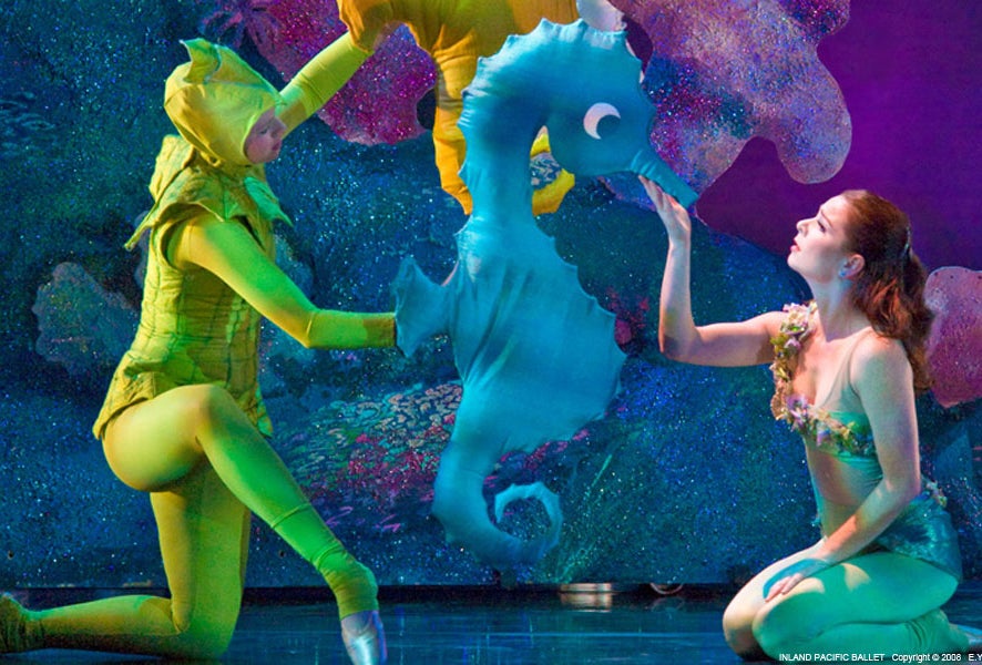 The Little Mermaid - Inland Pacific Ballet Little Mermaid and a Seahorse