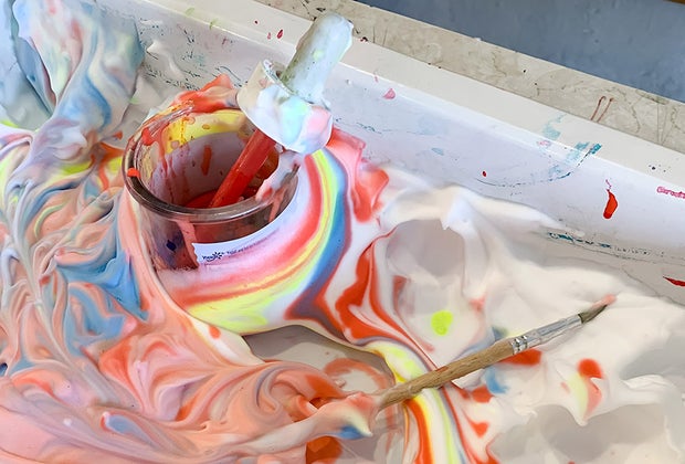 Marbled Shaving-Cream Art